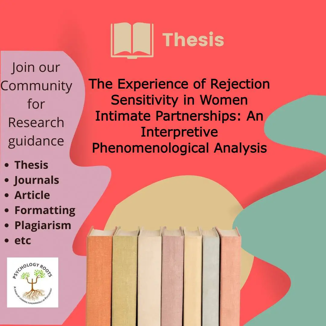 The Experience of Rejection Sensitivity in Women Intimate Partnerships: An Interpretive Phenomenological Analysis