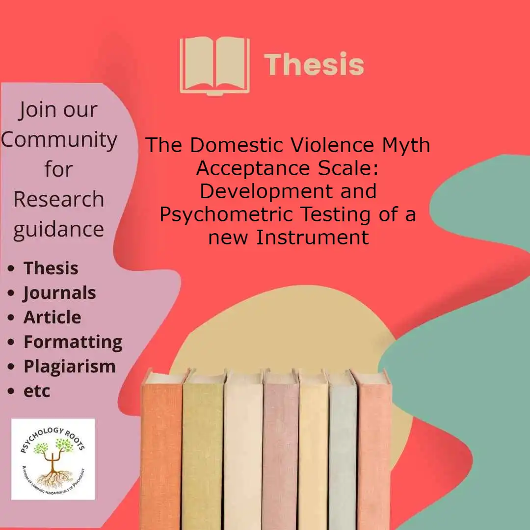 The Domestic Violence Myth Acceptance Scale: Development and Psychometric Testing of a new Instrument
