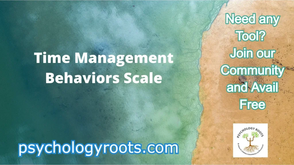 Time Management Behaviors Scale