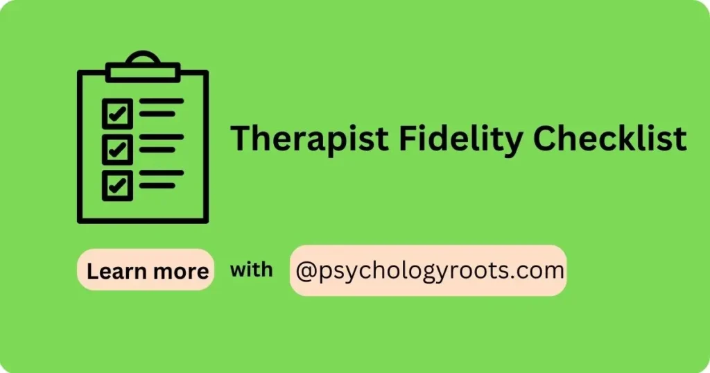 Therapist Fidelity Checklist
