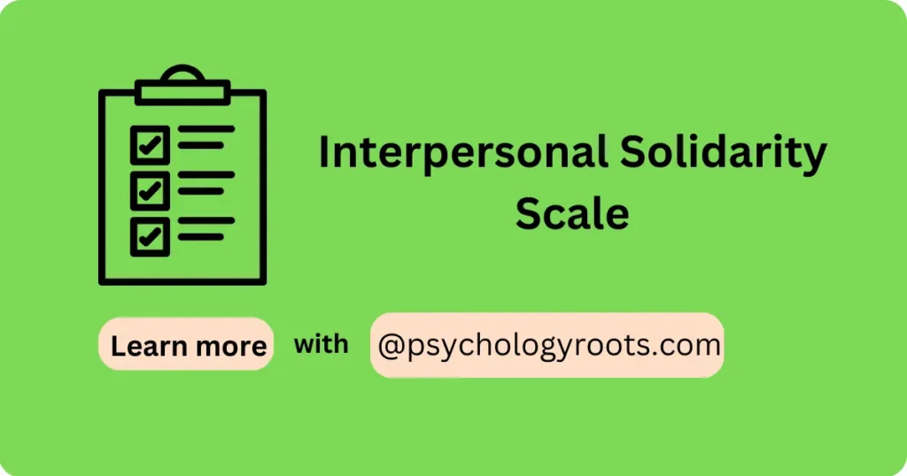 Interpersonal Solidarity Scale
