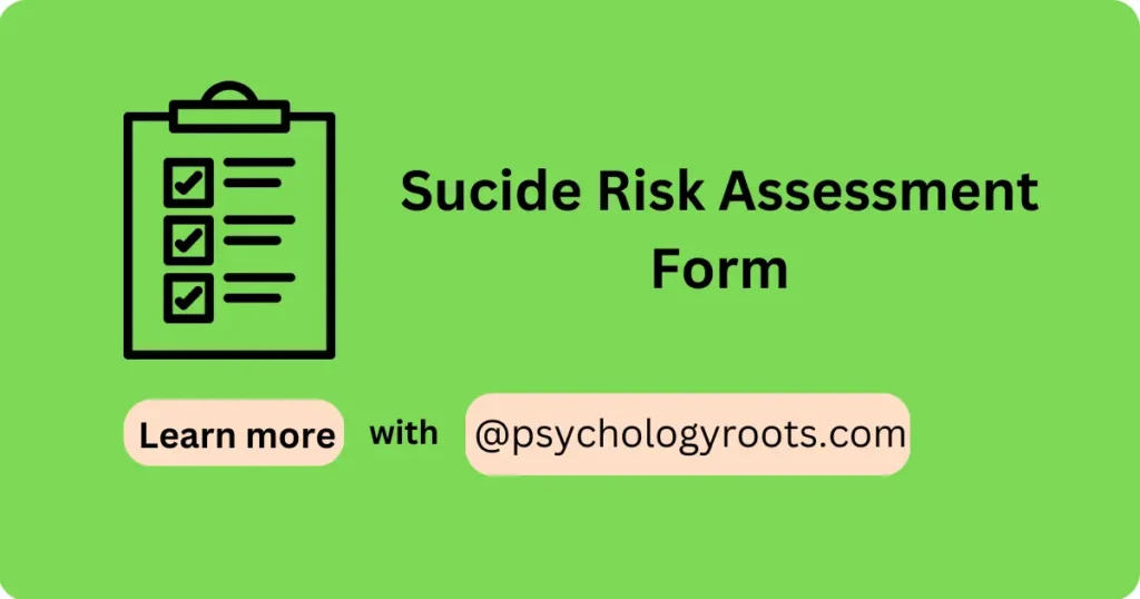 Sucide Risk Assessment Form