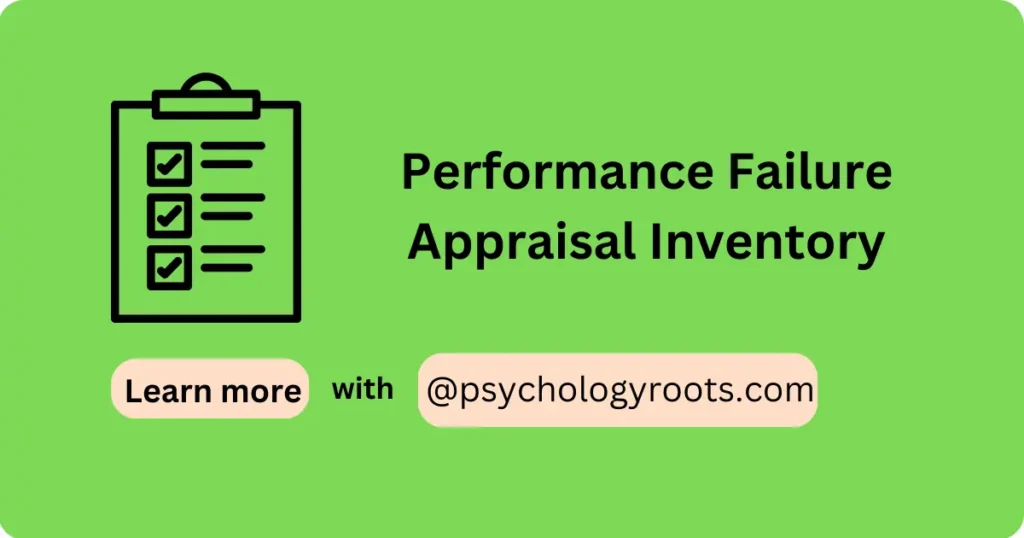 Performance Failure Appraisal Inventory