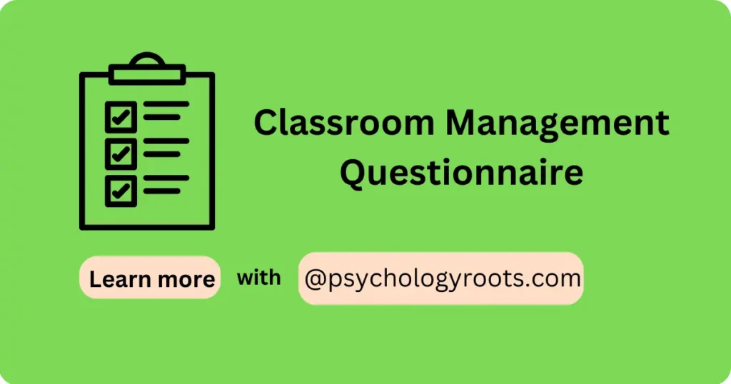 Classroom Management Questionnaire
