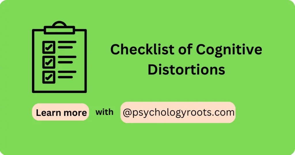 Checklist of Cognitive Distortions 