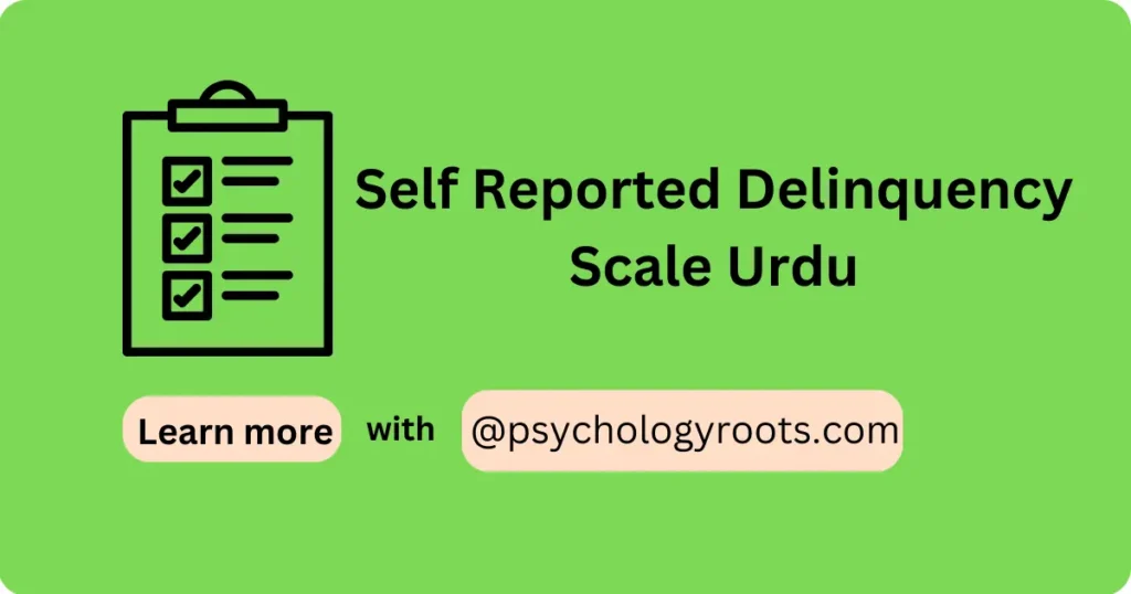 Self Reported Delinquency Scale Urdu