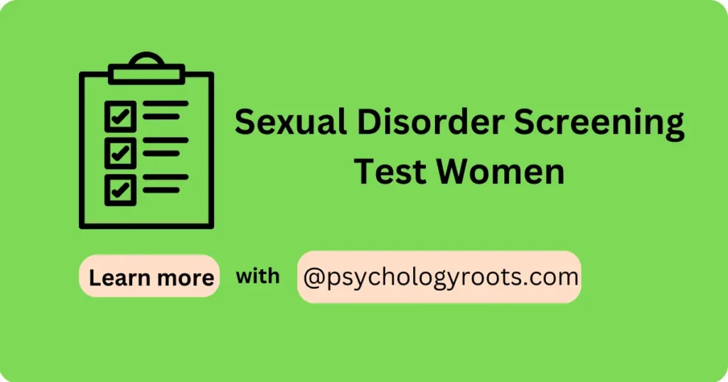 Sexual Disorder Screening Test Women