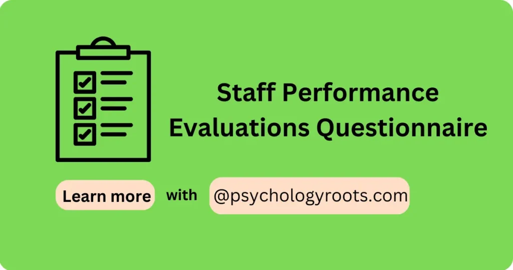 Staff Performance Evaluations Questionnaire