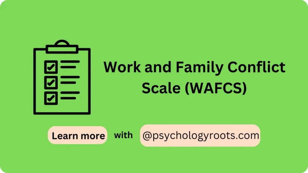 Work and Family Conflict Scale (WAFCS)