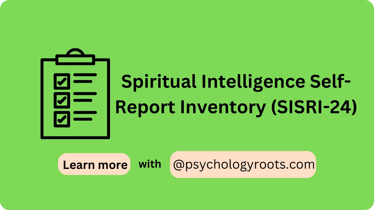 Spiritual Intelligence Self-Report Inventory (SISRI-24)