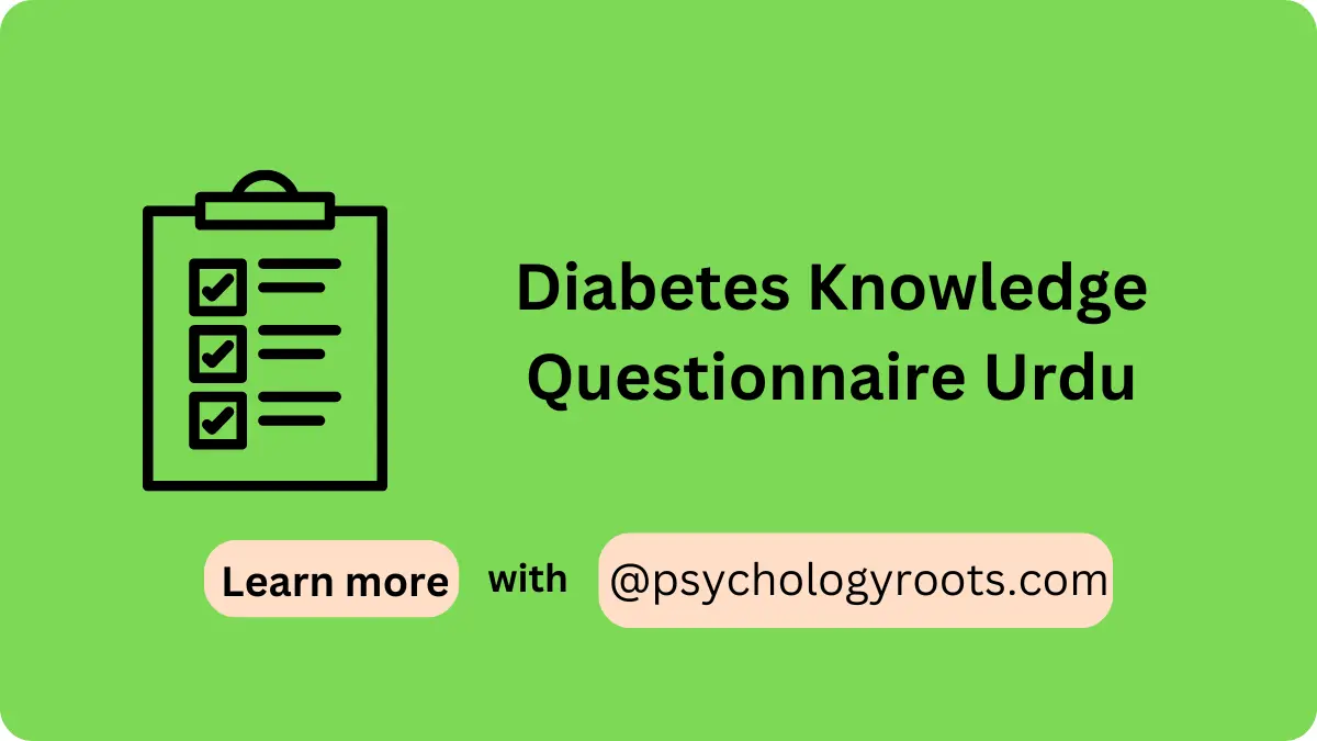 Diabetes Knowledge Questionnaire Urdu