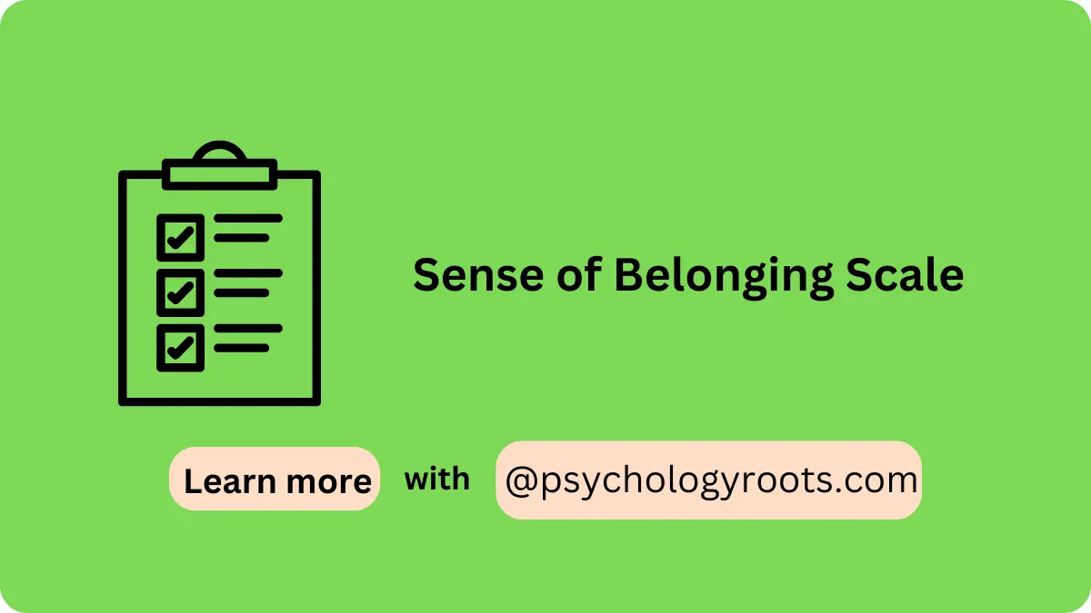 Sense of Belonging Scale
