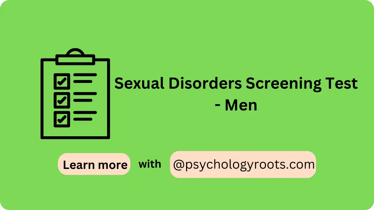 Sexual Disorders Screening Test - Men