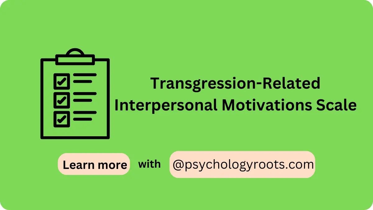 Transgression-Related Interpersonal Motivations Scale