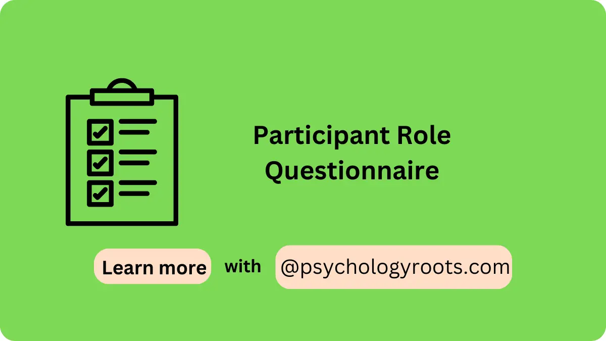 Participant Role Questionnaire