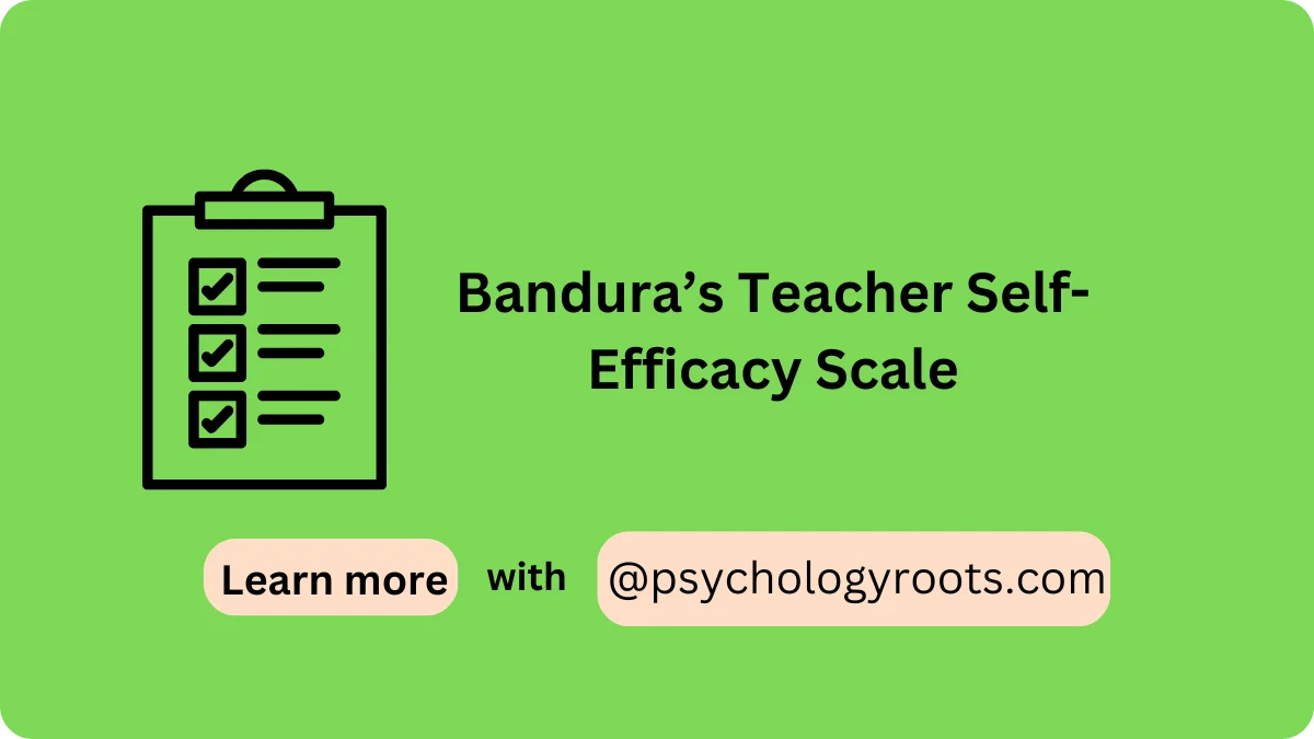 Bandura’s Teacher Self-Efficacy Scale
